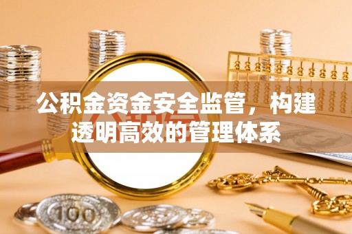 玉东公积金资金安全监管，构建透明高效的管理体系