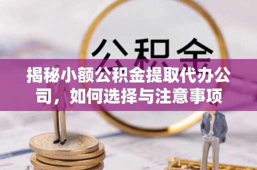 玉东揭秘小额公积金提取代办公司，如何选择与注意事项