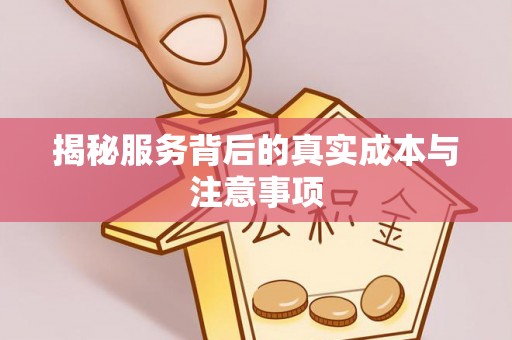 玉东揭秘服务背后的真实成本与注意事项